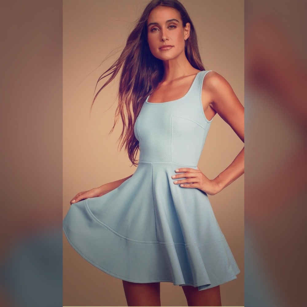 Lulu’s Skater Dress in Periwinkle